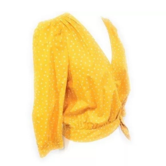 Madewell Wrap Top in Star Scatter Sz XS - Picture 3 of 8